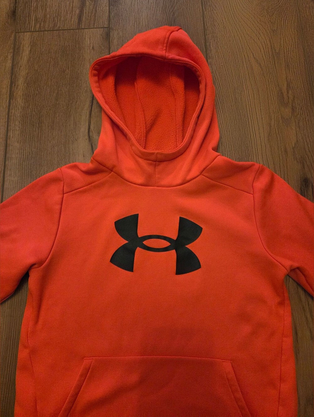 Under Armour Bright Neon Pink Hoodie with Black Logo
